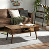 Coffee Table Side Table Drawer Storage Wood Living Room Table Retro LCT028X01