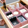 8X Adjustable Drawer Dividers Organiser Socks Plastic Closet Separator Flexible