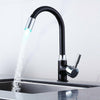 Modern Kitchen Sink Mixer Taps Swivel Spout Dual Lever Tap Mono Chrome Faucet UK