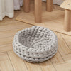 Cat Kitten Kennel Bed Woven Twist Pet Dog Cushion Mattress Soft Plush Pads Mats