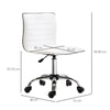 HOMCOM Armless Mid-Back Adjustable Office Chair with 360 Swivel Ergonomic White