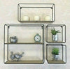 Set of 4 Retro Metal Wall Shelf Industrial Style Shelves Storage Display Unit UK