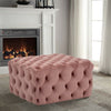Velvet Chesterfield Large Footstool Coffee Table Button Pouffe Cube Window Seat