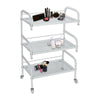 Trolley Shelf 3-layer beauty Frame Toughened Glass Shelves Hair Beauty Salon NEW