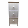 White Bathroom Cabinet Slim 3 Drawer Vanity Storage Unit Modern Wooden Furniture