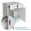 White Bathroom Cabinet Cupboard 2 Drawer + 2 Door Wooden Furniture Storage Unit