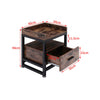 Industrial Bedside Cabinet Side Tray Table 1 Sliding Drawer 2 Tiers Shelf Stand
