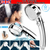 3 In 1 High Pressure Showerhead Handheld Shower Head with ON/Off Pause ON OFF UK