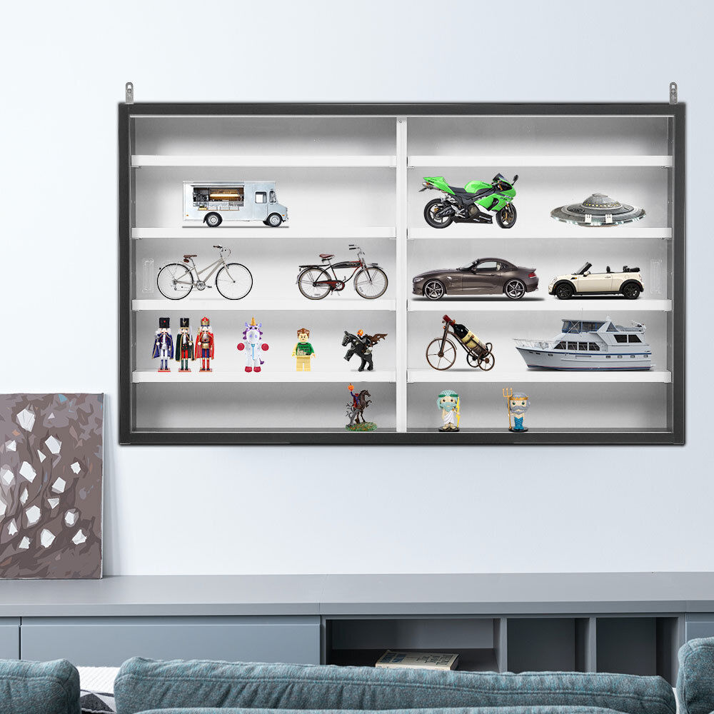 Modern Collection Display Modern Wooden Wall Display Cabinet Laminated Models Collections Storag ...