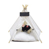 Large Foldaway Pet Teepee Tent Cat Bed Dog House Kennel Washable Cushion Pyramid