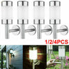 Stainless Steel Solar LED Wall Lights Fence Door Security Lamp Outdoor Garden