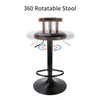 2X Bar Stool Leather PU Swivel Gas Lift Foot Rest Chair Kitchen Breakfast Seat
