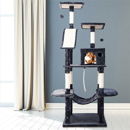 Large Cat Tree Activity Centre Multilevel Scratching Post Kitten Climbing Tower