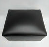 Footstool / Pouffe Small Box Stool Black faux leather British Made Fabric