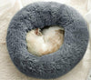 Pet Dog Cat Calming Bed Comfy Shag Warm Fluffy Cushion Mattress Fur Round Nest