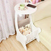 Small Round Side Table Room Tea Coffee Lamp Plant Stand Modern White Furniture