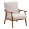 Solid Wood Retro Armchair Simple Single Sofa Chair Backrest Wood Legs UK