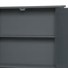 Bathroom Wall Cabinet Storage MDF Cupboard with Mirror Shelves Cupboard Grey