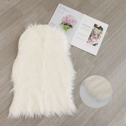 Fluffy Faux Fur Sheepskin Rug Large Hairy Carpet Bedroom Rugs Pad Soft Pile Rug