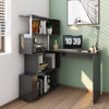Mondeer L Shaped Computer Desk Corner Desk 360 Degree Rotatable Shelve Black