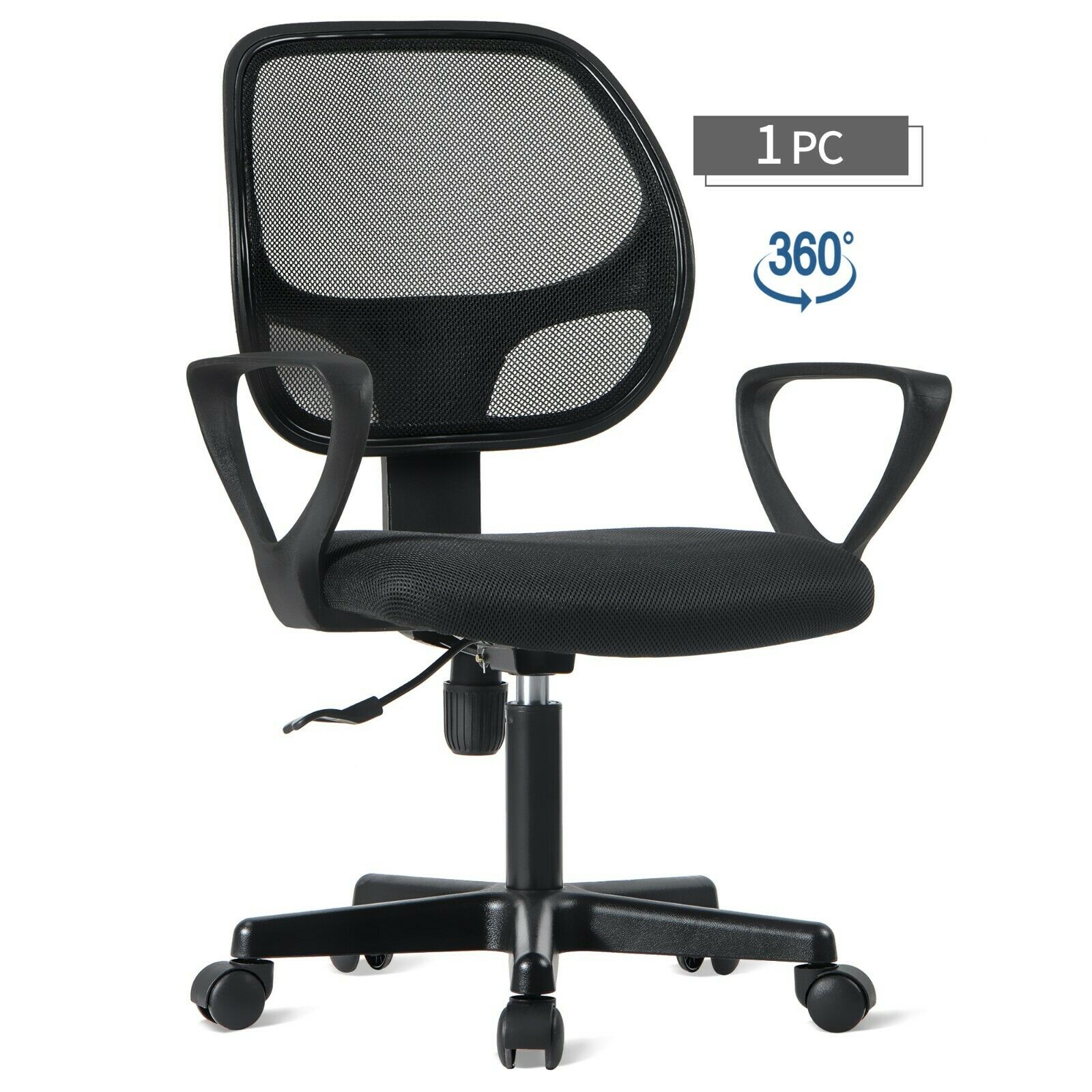 Adjustable Office Chair Back Support Swivel Lift Chair Computer Desk Task Chairs