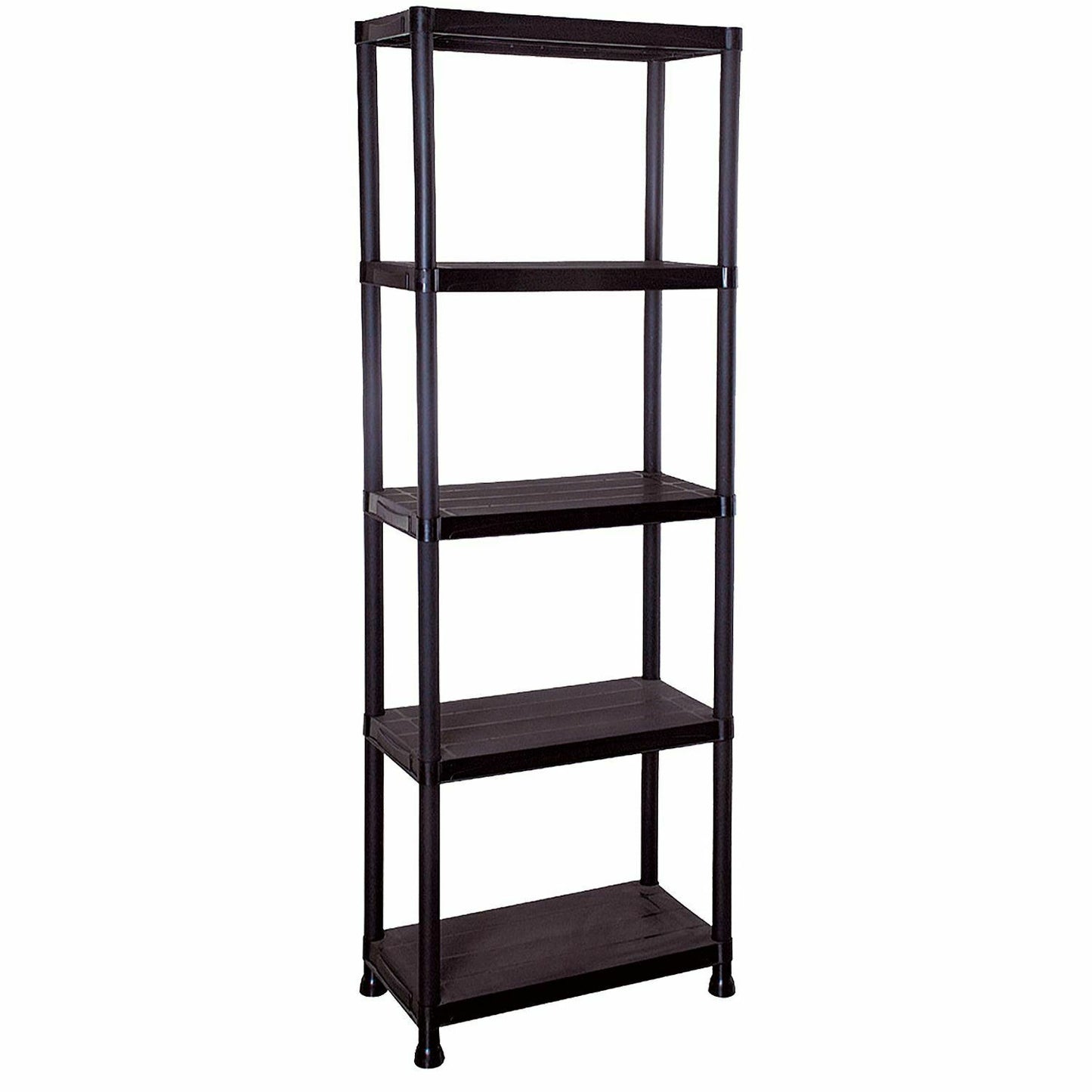 4/5 TIER PLASTIC SHELVING UNIT STORAGE RACKING SHELVES GARAGE WAREHOUSE SHED