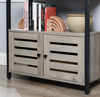 Vintage Industrial Bookcase Tall Grey Shelving Display Unit Rustic Side Cabinet