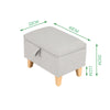 LINEN STORAGE OTTOMAN POUFFE SEAT FOOT STOOL HOME STORAGE BENCH BOX WOODEN LEGS