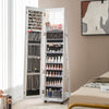 3-in-1 Jewelry Cabinet 360° Swivel Mirror Jewelry Armoire W/ 3-Color LED Lights