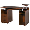 Computer Office Desk Table Workstation w/ Keyboard Tray, Drawer, Brown