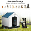 Plastic Dog Kennel Pet House Large Weatherproof Outdoor Durable Animal Shelter