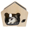 Pet Cat Dog Kennel Indoor Garden Kitten Bed House Shelter Look Through Window UK