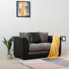 Modern 2, 3 Seater Grey Black Sofa Chair Armchair with Pillows Footstool Option