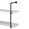 Industrial 2 Tier Wall Mounted Water Pipe Shelf Storage Display Home Decor