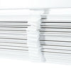 White Venetian Blinds Wooden Taped Slats Window Blinds -120cm Drop Various Width