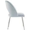 Velvet Dining Chairs Set of 2 Upholstered Seat Accent Chairs Kitchen Chairs Grey