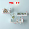 Set of 3 Large U Shape Floating Wall Shelves Storage Display Shelf Home Decor