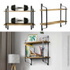 Large Industrial Styl Pipe Wall Floating Shelf/Rack Wooden Storage Shelving Unit