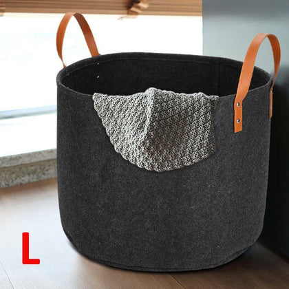 Bedroom Closet Clothing Toy Storage Felt Storage with Handle Basket Bin Home uk