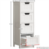 Priano Free Standing Unit 4 Drawer Bathroom Storage Tidy Floor Cabinet Cupboard