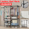 Heavy Duty Clothes Rail Rack Garment Hanging Display Stand Shoe Storage ShelfsAE