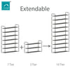 KNIGHT 3 / 5 /7 Tier Heavy Duty Metal Shoe Rack,Quick Assembly No Tools Required