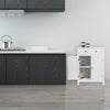 Bathroom Cabinet Cupboard Storage w/ Drawer Shelves Free Standing Unit MDF White