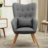 Occasional Soft Fabric Cocktail Wing High Back Armchair Tufted Retro Chair Sofa