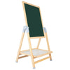Kids Wooden 2 In 1 Blackboard & Whiteboard Childrens Easel Chalk Drawing Board