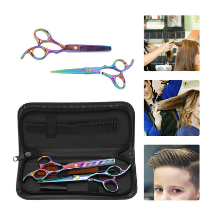 Hair Cutting Thinning Scissors Set Hairdressing Salon Shears Professional Barber