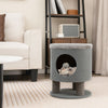 3-IN-1 Modern Cat Condo Furniture Stool Pet House Kitty Bed with Scratching Post