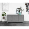 Modern TV Media Unit Stand 3 Door Storage Cabinet Sideboard Metal Locker 120CM