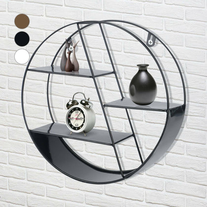 Floating Shelves Metal Wall Shelf Hanging Decorative Office Storage Display Rack