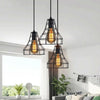 Industrial Geometric Ceiling Pendant Light Shade Retro Metal Cage Lampshade E27